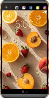 3D пластиковый матовый чехол Фрукты 3 для LG V20 - 6703m-787 изображение 