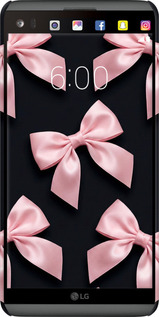 3D пластиковый матовый чехол Coquette Ribbons Dark Coquette для LG V20 - 6767m-787 изображение 