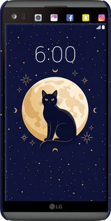 3D пластиковый матовый чехол Cute Cat Celestial/Witchy для LG V20 - 6787m-787 изображение 