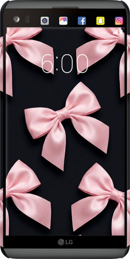 3D пластиковый матовый чехол Coquette Ribbons Dark Coquette для LG V20 - 6767m-787 изображение 