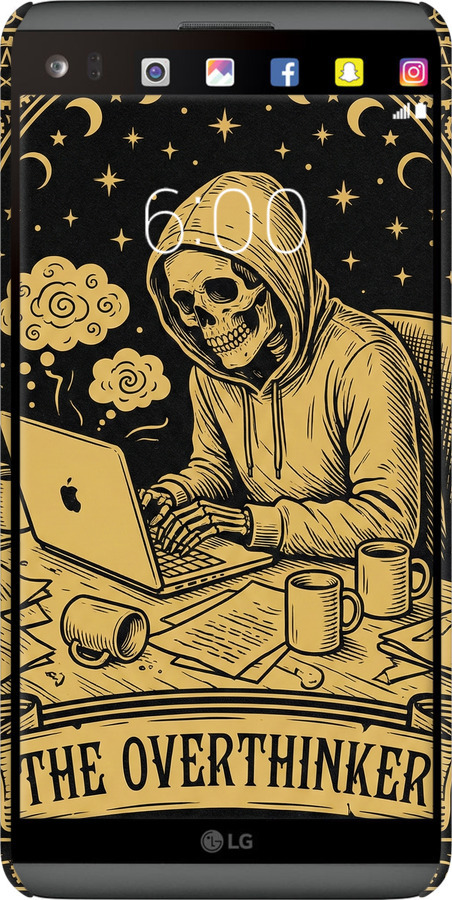 3D пластиковый матовый чехол The Overthinker для LG V20 - 6774m-787 изображение 