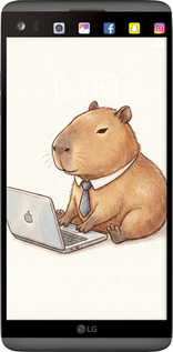 2D пластиковый чехол Funny Capybara CEO Working для LG V20 - 6777t-787 изображение 