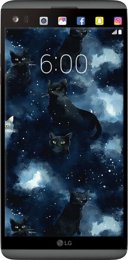 2D пластиковый чехол Изображение Кошек с тёмной акварелью для LG V20 - 6521t-787 изображение 