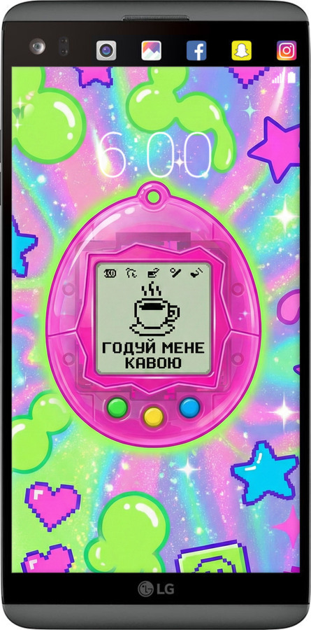 2D пластиковый чехол Y2K Aesthetic Retro Pet: Годуй мене кавою для LG V20 - 6784t-787 изображение 