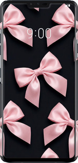 3D пластиковый матовый чехол Coquette Ribbons Dark Coquette для LG V40 ThinQ - 6767m-1577 изображение 