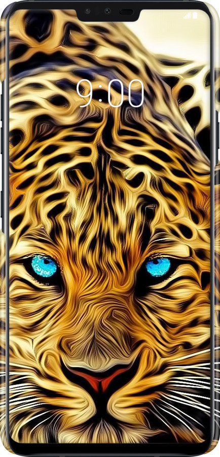 3D пластиковый матовый чехол Леопард для LG V40 ThinQ - 6611m-1577 изображение 