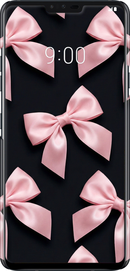 3D пластиковый матовый чехол Coquette Ribbons Dark Coquette для LG V40 ThinQ - 6767m-1577 изображение 
