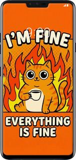 2D пластиковый чехол Funny Cat для LG V40 ThinQ - 6786t-1577 изображение 