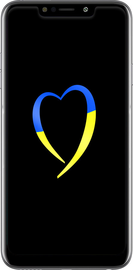 Силіконовий чехол Жовто-блакитне серце для LG W10 - 885u-1784 изображение 