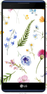 3D пластиковий матовий чехол Квітковий фон v2 для LG X Power K220DS - 5472m-398 изображение 