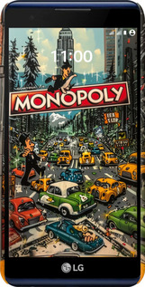 3D пластиковий матовий чехол Міський драйв Monopoly для LG X Power K220DS - 6088m-398 изображение 