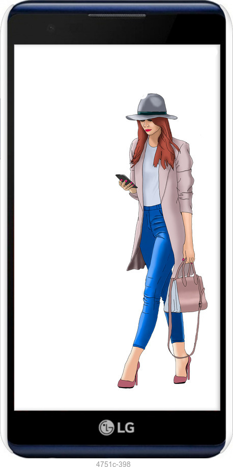 3D пластиковий матовий чехол Дівчинка 1 для LG X Power K220DS - 4751m-398 изображение 