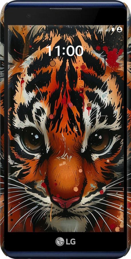 3D пластиковий матовий чехол Mini tiger для LG X Power K220DS - 6052m-398 изображение 