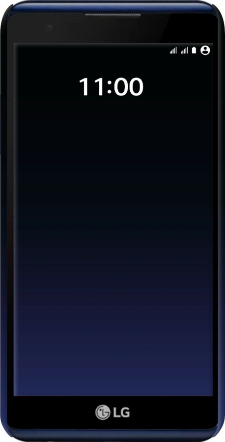 3D пластиковий матовий чехол Градієнт у темно-синьому стилі для LG X Power K220DS - 6542m-398 изображение 