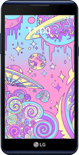 Силиконовый чехол Розовая галактика для LG X Power K220DS - 4146u-398 изображение 