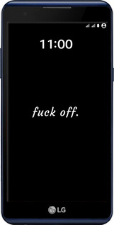Силіконовий чехол Fuck off для LG X Power K220DS - 4731u-398 изображение 