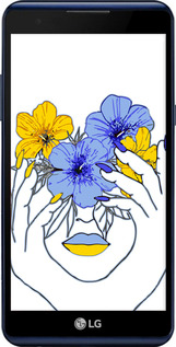 Силиконовый чехол Девушка v4 для LG X Power K220DS - 5276u-398 изображение 