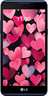 Силиконовый чехол Сердечки 4 для LG X Power K220DS - 5662u-398 изображение 