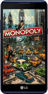 Силиконовый чехол Городской драйв Monopoly для LG X Power K220DS - 6088u-398 изображение 