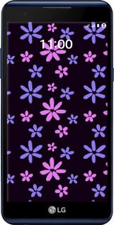 Силіконовий чехол з квітами для LG X Power K220DS - 6258u-398 изображение 