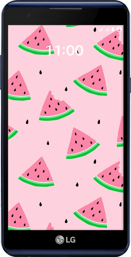 Силиконовый чехол Розовый арбуз для LG X Power K220DS - 4314u-398 изображение 