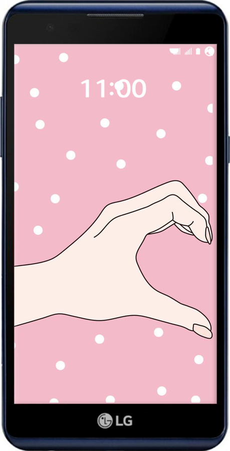Силиконовый чехол Половинка сердца для LG X Power K220DS - 4340u-398 изображение 