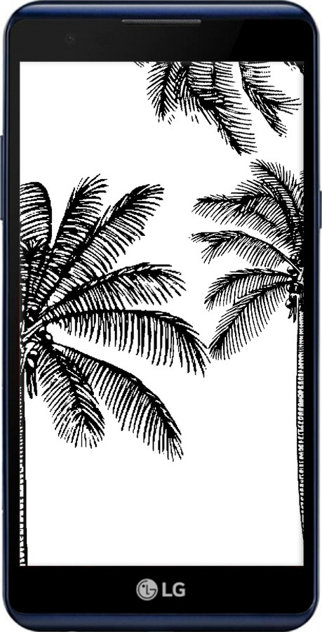 Силиконовый чехол Пальмы1 для LG X Power K220DS - 4634u-398 изображение 