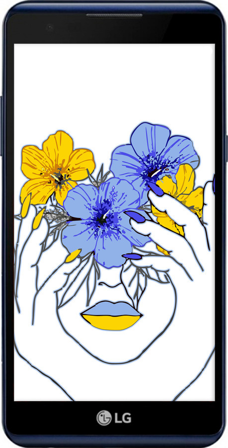 Силиконовый чехол Девушка v4 для LG X Power K220DS - 5276u-398 изображение 