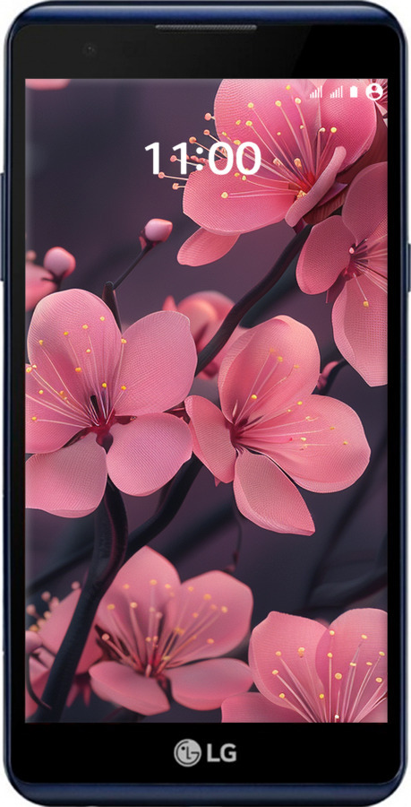 Силиконовый чехол Пурпурная сакура для LG X Power K220DS - 6075u-398 изображение 
