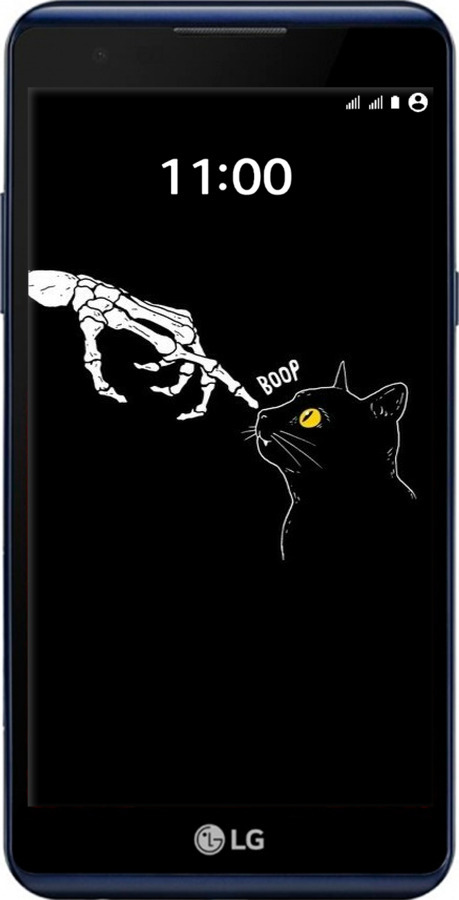 Силиконовый чехол Кошка для LG X Power K220DS - 6505u-398 изображение 