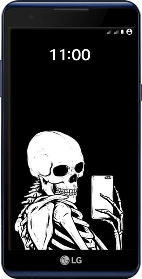 Силіконовий чехол Скелет робить Selfie для LG X Power K220DS - 6535u-398 изображение 