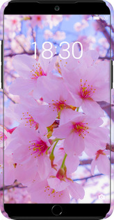 3D пластиковый матовый чехол Сакура для Meizu 15 Plus - 6029m-1473 изображение 