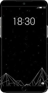 3D пластиковый матовый чехол Черно белые абстрактные горы для Meizu 15 Plus - 6437m-1473 изображение 