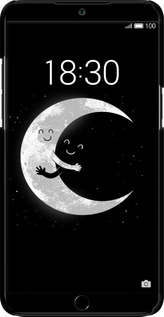 3D пластиковый матовый чехол Лунные объятия для Meizu 15 Plus - 6508m-1473 изображение 