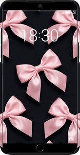 3D пластиковый матовый чехол Coquette Ribbons Dark Coquette для Meizu 15 Plus - 6767m-1473 изображение 