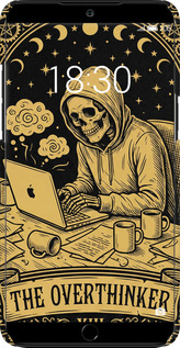 3D пластиковый матовый чехол The Overthinker для Meizu 15 Plus - 6774m-1473 изображение 