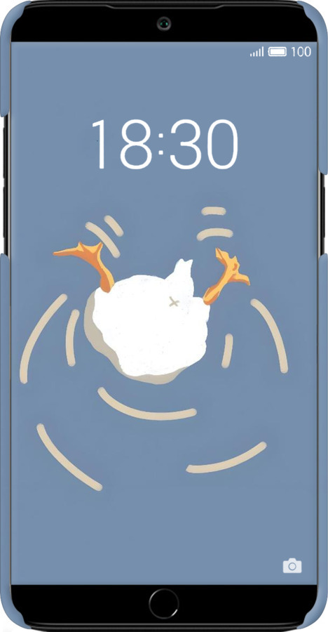3D пластиковый матовый чехол Гусь ныряет для Meizu 15 Plus - 6275m-1473 изображение 