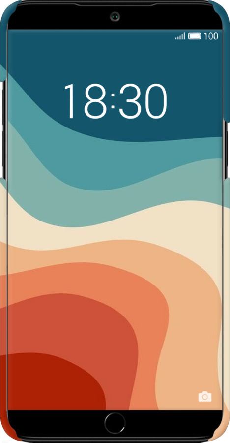 3D пластиковый матовый чехол В стиле ретро с волнами для Meizu 15 Plus - 6531m-1473 изображение 