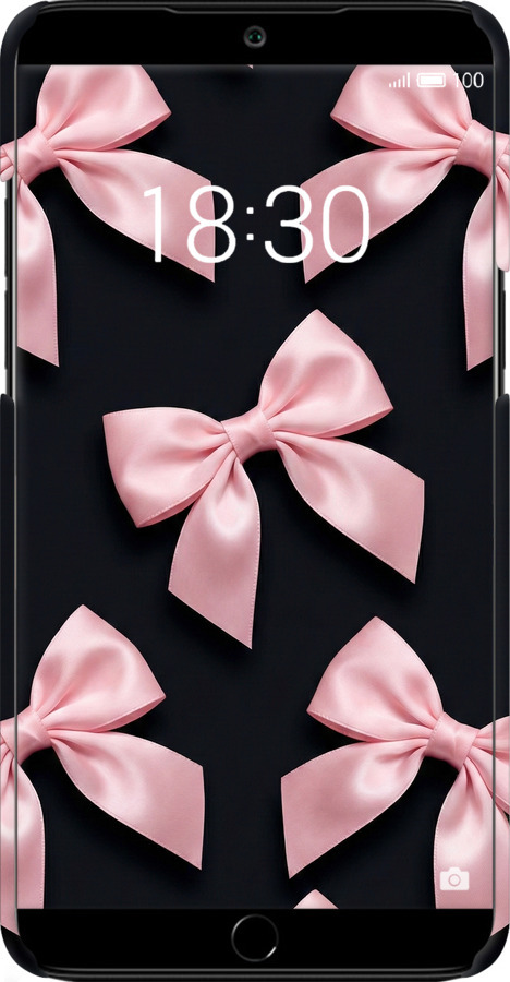 3D пластиковый матовый чехол Coquette Ribbons Dark Coquette для Meizu 15 Plus - 6767m-1473 изображение 