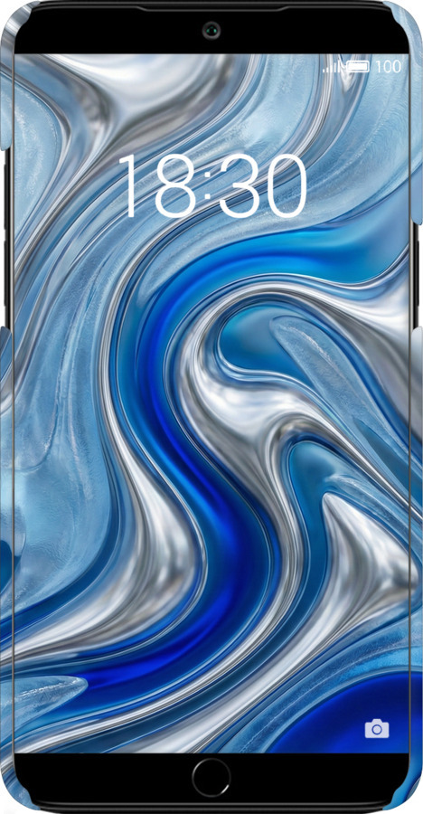 3D пластиковий матовий чехол Liquid Chrome для Meizu 15 Plus - 6781m-1473 изображение 