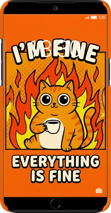 3D пластиковый матовый чехол Funny Cat для Meizu 15 Plus - 6786m-1473 изображение 