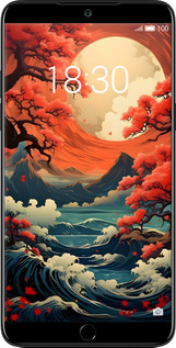 Силиконовый чехол Природа японии для Meizu 15 Plus - 6327u-1473 изображение 