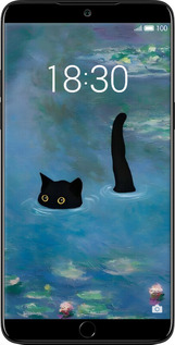 Силиконовый чехол С изображением кота и водяной лилии Monet для Meizu 15 Plus - 6519u-1473 изображение 