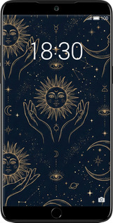 Силіконовий чехол Celestial Harmony: Sun & Moon Gold Mystic Pattern для Meizu 15 Plus - 6778u-1473 изображение 