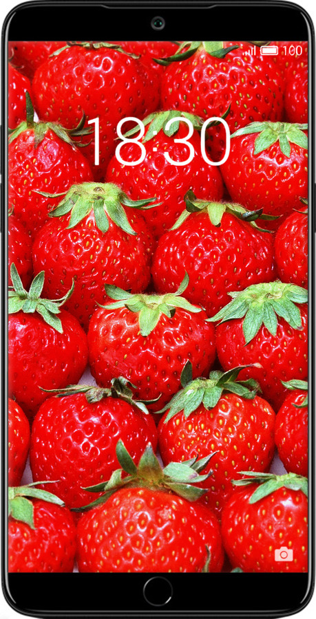 Силиконовый чехол Клубника для Meizu 15 Plus - 6020u-1473 изображение 