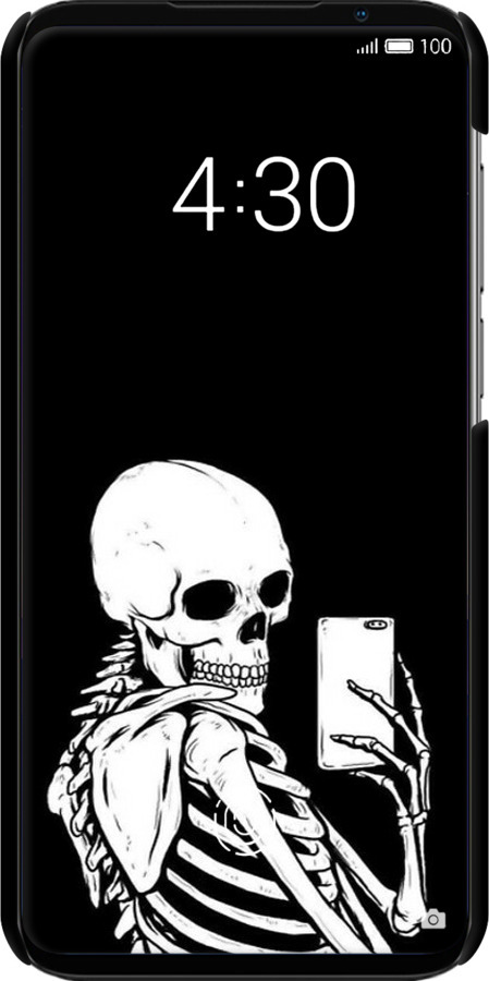 3D пластиковый матовый чехол Скелет делает Selfie для Meizu 16S - 6535m-1701 изображение 