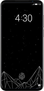 Силиконовый чехол Черно белые абстрактные горы для Meizu 16S - 6437u-1701 изображение 