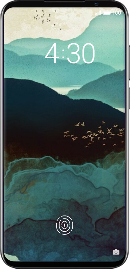 Силиконовый чехол С изображением гор Индиго для Meizu 16S - 6484u-1701 изображение 