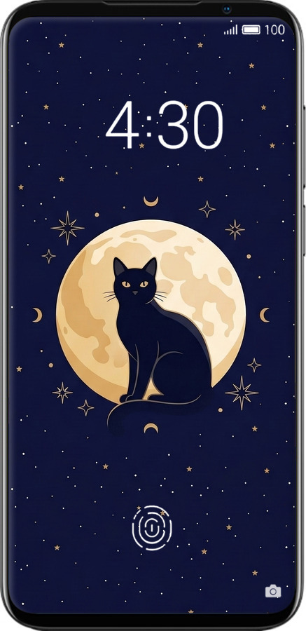 Силиконовый чехол Cute Cat Celestial/Witchy для Meizu 16S - 6787u-1701 изображение 