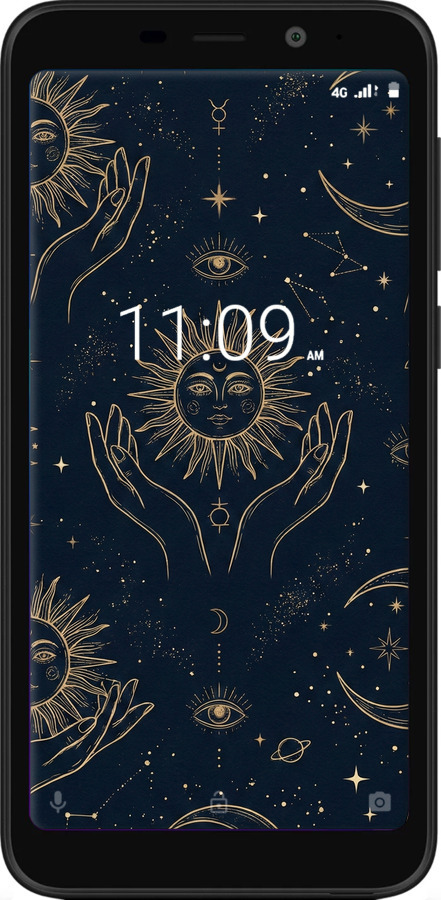 Силиконовый чехол Celestial Harmony: Sun & Moon Gold Mystic Pattern для Meizu C9 - 6778u-1627 изображение 